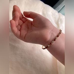 Child’s Holiday Rhinestone Bracelet by Avon- 6.5 inches